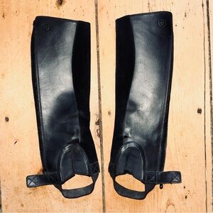 Ariat Kids Black Leather Half Chaps